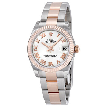 Datejust Lady 31 White Dial Stainless Steel and 18K Everose Gold Oyster Bracelet Automatic Watch 178271WRO