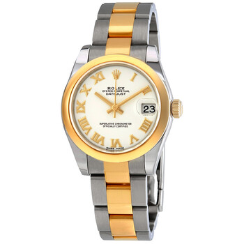 Datejust Lady 31 White Dial Stainless Steel and 18K Yellow Gold Oyster Bracelet Automatic Watch 178243WRO