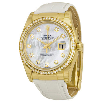 Datejust Mother of Pearl Dial 18kt Yellow Gold Watch 116188MDL