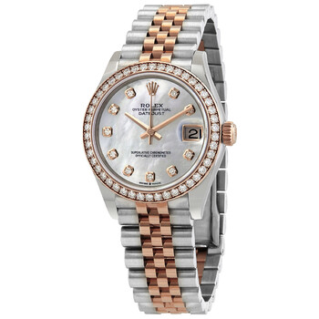 Datejust Mother of Pearl Diamond Dial Automatic Steel and Everose Gold Jubilee Watch 278381MDJ