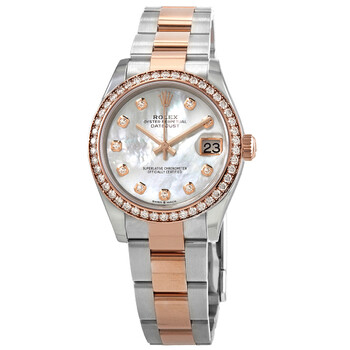 Datejust Mother of Pearl Diamond Dial Automatic Steel and Everose Gold Oyster Watch 278381MDO