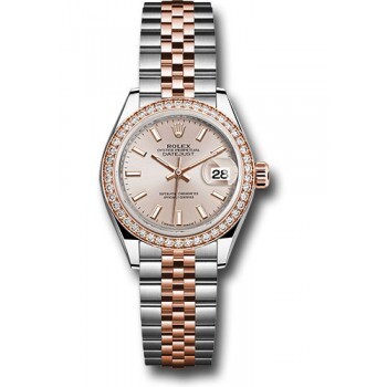Datejust Sundust Dial Automatic Steel and 18K Everose Gold Jubilee Watch 279381SNSJ
