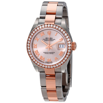 Datejust Sundust Dial Automatic Steel and 18K Everose Gold Oyster Watch 279381SNRO