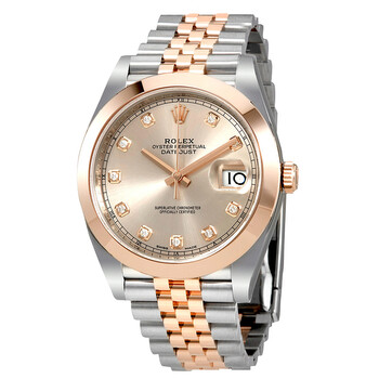 Datejust Sundust Diamond Steel and 18K Everose Gold Watch 126301SNDJ