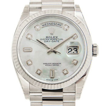 DayDate 36 Automatic Mother of Pearl Diamond Dial President Watch 128239MDP