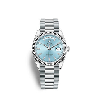 DayDate 36 Ice Blue Bguette Dial Automatic Platinum President Watch M1282360009