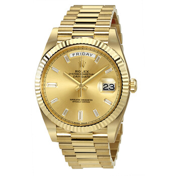 DayDate 40 Champagne Dial 18K Yellow Gold President Automatic Watch 228238CDP