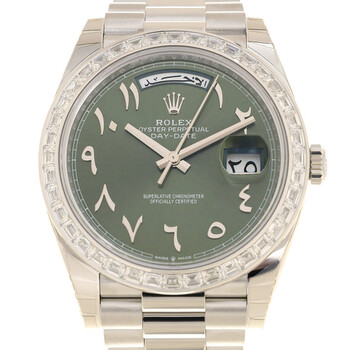 DayDate Automatic Chronometer Diamond Green Dial Watch 228396TBR0032