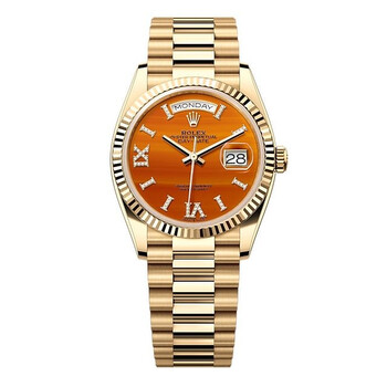 DayDate Carnelian Dial Automatic Chronometer Diamond Watch