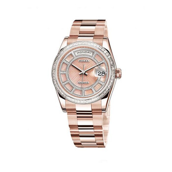 DayDate Carousel of Pink Mother of Pearl Dial 18ct Everose gold Automatic Watch 118395BR