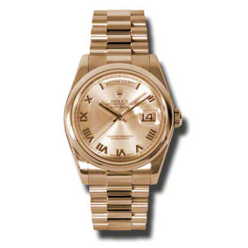 DayDate Champagne Dial 18K Everose Gold President Automatic Watch 118205CRP