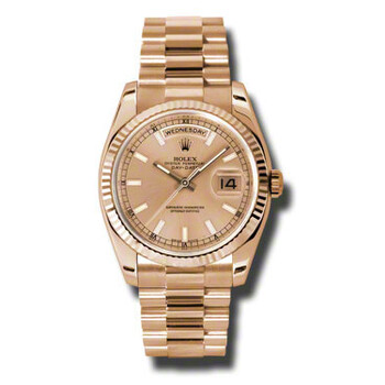 DayDate Champagne Dial 18K Everose Gold President Automatic Watch 118235CSP