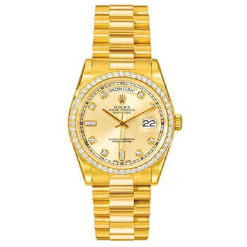 DayDate Champagne Dial 18K Yellow Gold President Automatic Watch 118348CDP
