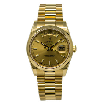 DayDate Champagne  Automatic 18kt Yellow Gold  Watch118208CSP
