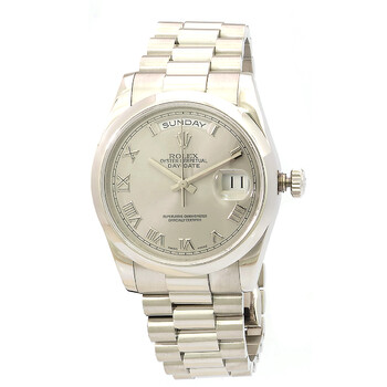 DayDate Grey Dial Platinum President Automatic Watch 118206GYRP