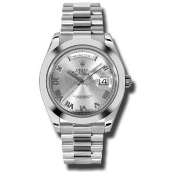 DayDate II Rhodium Dial Platinum President Automatic Watch 218206RRP