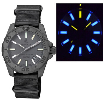 Daynight Stealth Ops Automatic Grey Dial Watch DNSTEALTHOPSGRYBLUTUBE
