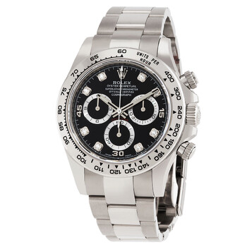 Daytona Chronograph Automatic Chronometer Diamond Black Dial Watch