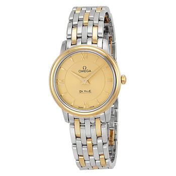 DeVille Prestige Champagne Dial Steel and Yellow Gold Watch