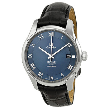 De Ville Blue Dial Black Leather Watch 431.13.41.21.03.001
