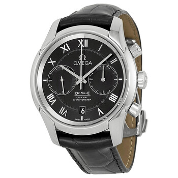 De Ville CoAxial Black Dial Black Leather Watch 431.13.42.51.01.001