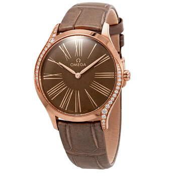 De Ville Diamond Taupe Brown Dial 18kt Rose Gold Watch 428.58.36.60.13.001