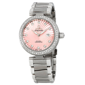 De Ville Ladymatic Pink Mother of Pearl Diamomd Dial Steel Watch 425.35.34.20.57.001
