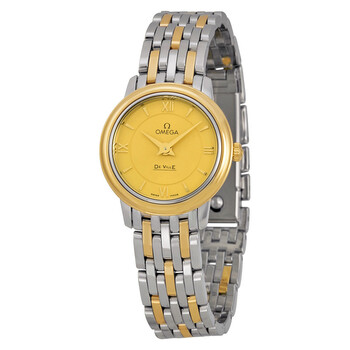 De Ville Prestige Champagne Dial Stainless Steel  18kt Yellow Gold Watch 424.20.24.60.08.001
