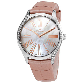 De Ville Tresor Quartz Diamond White Mother of Pearl Dial Watch