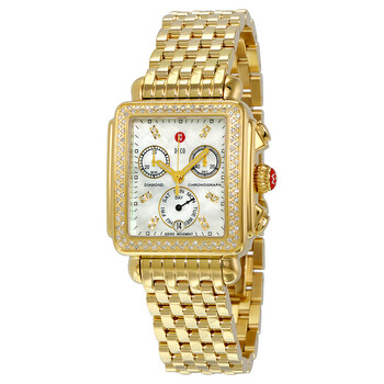 Deco Day Mother of Pearl Dial Diamond Dial Watch MWW06P000100