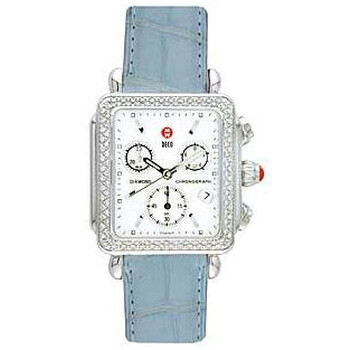 Deco Diamond Light Blue Alligator Watch MWW06A000054