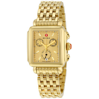 Deco Gold Metallic Dial Goldplated Watch MWW06P000244