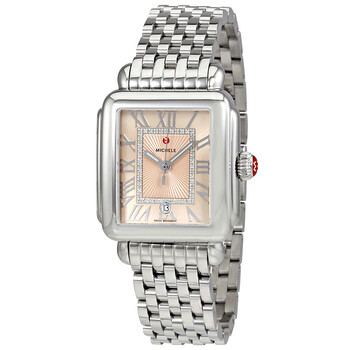Deco Madison Beige Sunray Dial Diamond Watch MWW06T000148