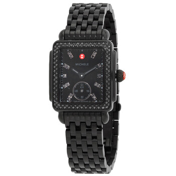 Deco Mid Quartz Black Dial Watch MWW06V000127