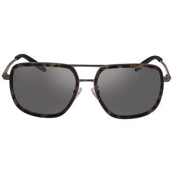 Del Ray Gunmetal Mirrored Rectangular Sunglasses MK1110 10026G