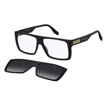 Demo with Grey Gradient Clipon Browline Sunglasses MARC 672CS 08079O