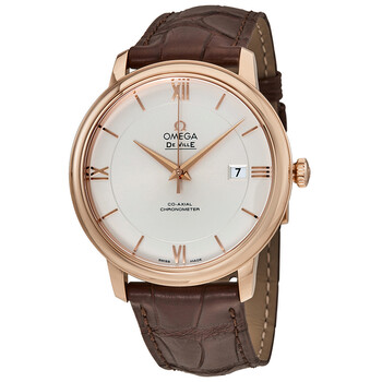 Deville CoAxial 18kt Rose Gold Automatic Silver Dial Watch