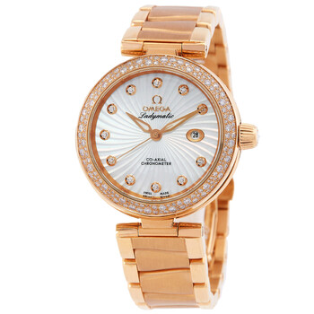 Deville Ladymatic Mother of Pearl Dial 18kt Rose Gold Watch