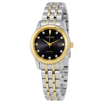 Diamond Black Dial Watch EW239459E
