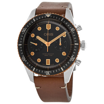 Divers SixtyFive Chronograph Automatic Black Dial Watch 01 771 7744 435407 5 21