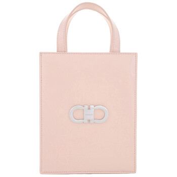 Double Gancini Mini Leather Tote Bag