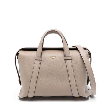 Dove Gray Leather Boston 365 Bag