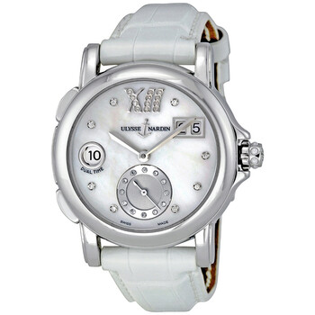 Dual Lady Diamond Motherofpearl White Watch