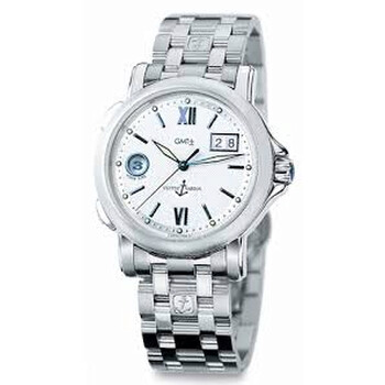 Dual Time Silver Dial Automatic Watch