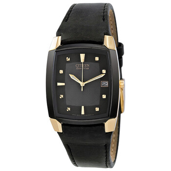 EcoDrive 180 Black Leather Watch BM657409E