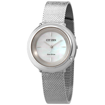 EcoDrive Analog Perlmutt Mother of Pearl Watch EM064082D