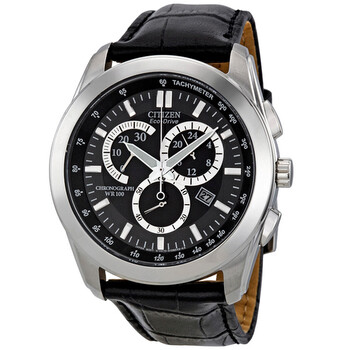 EcoDrive Black Dial Chronograph Watch AT118005E