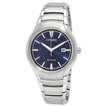 EcoDrive Blue Dial Stainless Steel Watch AW155050L