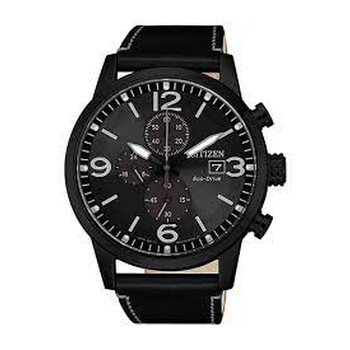 EcoDrive Chronograph Black Dial Watch CA061729E