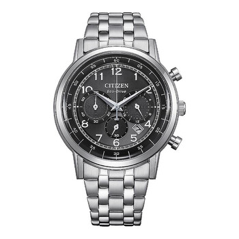 EcoDrive Chronograph Black Dial Watch CA463053E